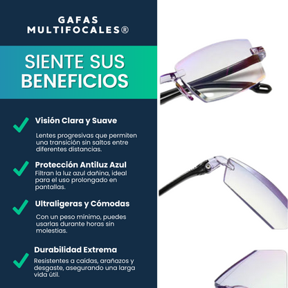Gafas Premium Multifocales TR90 – Zoom Automático + Protección Antiluz Azul y Amarilla - Entrega 24/48h, Paga al Recibir (Descuento Exclusivo por Tiempo Limitado)