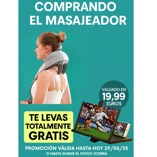 OFERTA RELÁMPAGO ⚡ Masajeador 5 en 1 + Regalo de 19,99 € GRATIS – Hasta 29/08/25 o hasta agotar stock